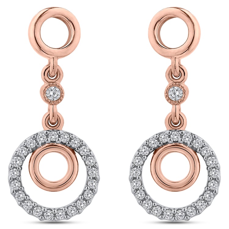 Visací diamantové náušnice