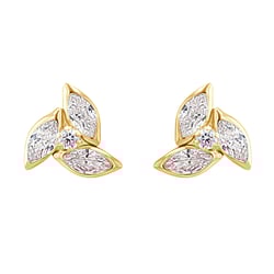 Zlaté náušnice se zirkony Marina