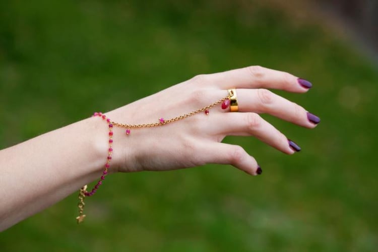 Náramek a prstýnek s rubíny 7360