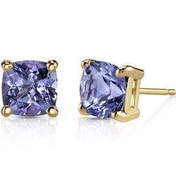 Zlaté náušnice s tanzanity Chavonah