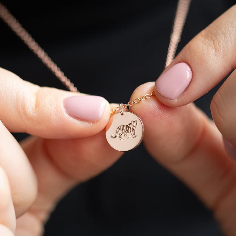 Stříbrný personalizovaný náhrdelník Čínské znamení zvěrokruhu 135186