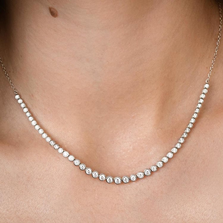 Luxusní zlatý náhrdelník s lab-grown diamanty Sofi 160735