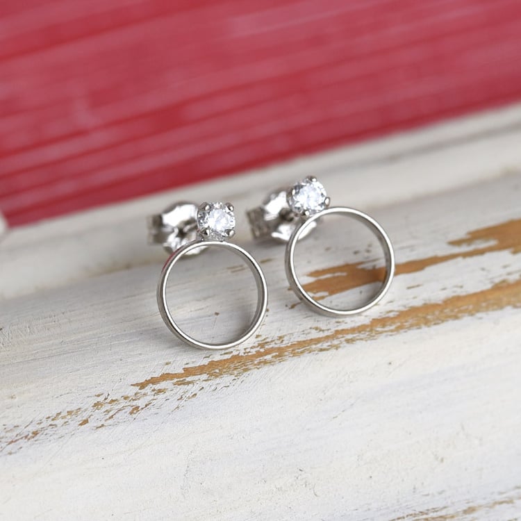 minimalistické náušnice s diamanty 84588