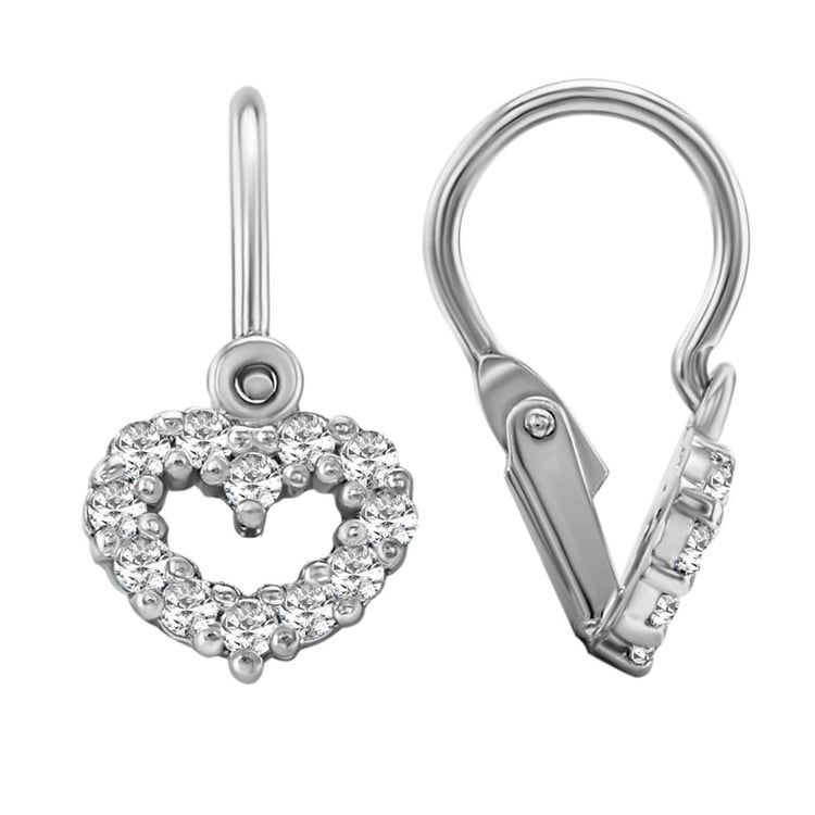 Dětské náušnice ze zlata ve tvaru srdce 145031