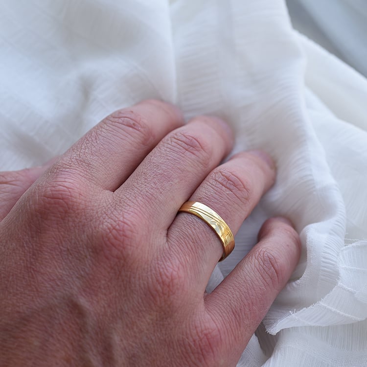 Pánský snubní prsten 64310