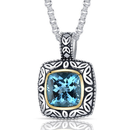 Stříbrný náhrdelník s topasem