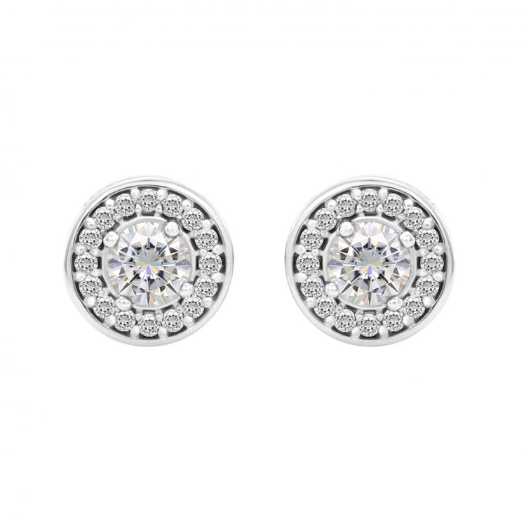 Halo náušnice s moissanity a lab-grown diamanty Zulfikar