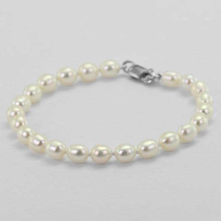 Perlový náramek ze stříbra 50808