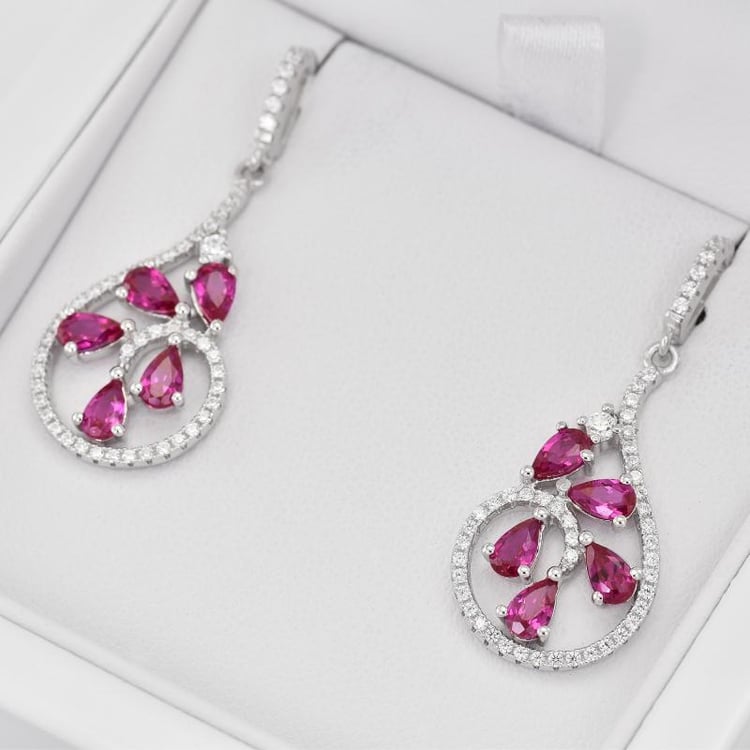 Visací stříbrné náušnice 25137