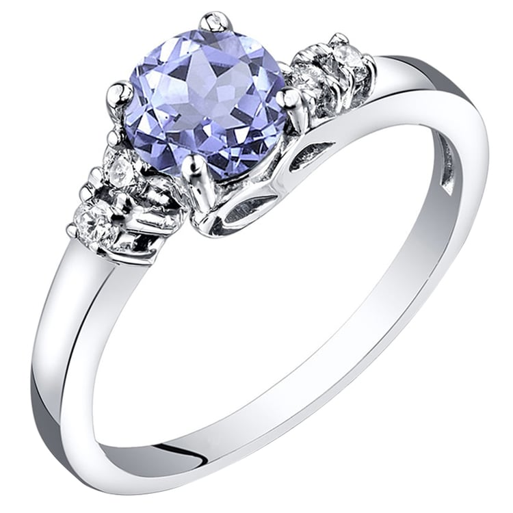 Zlatý prsten s tanzanitem a diamanty Nagi