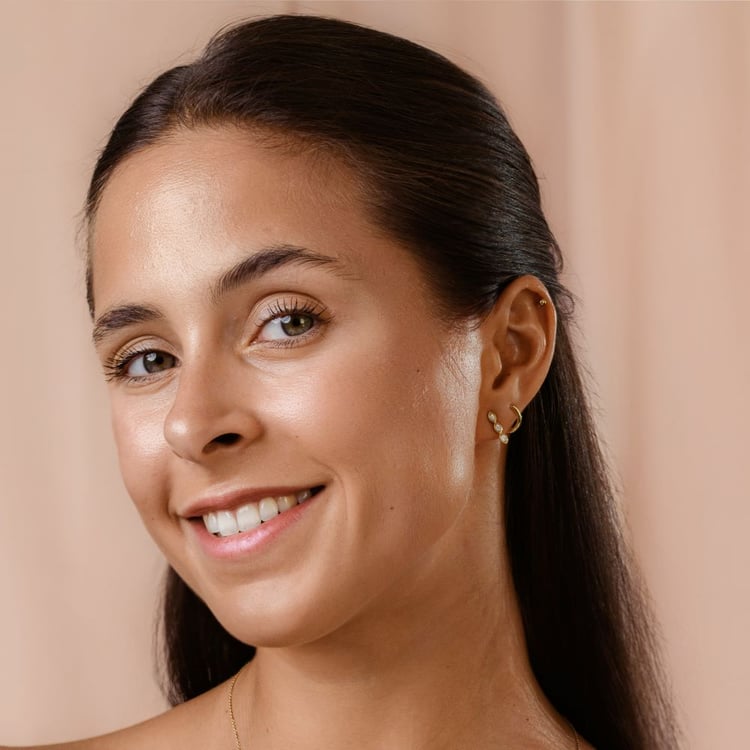 Zlaté náušnice s lab-grown diamanty Monna 163456