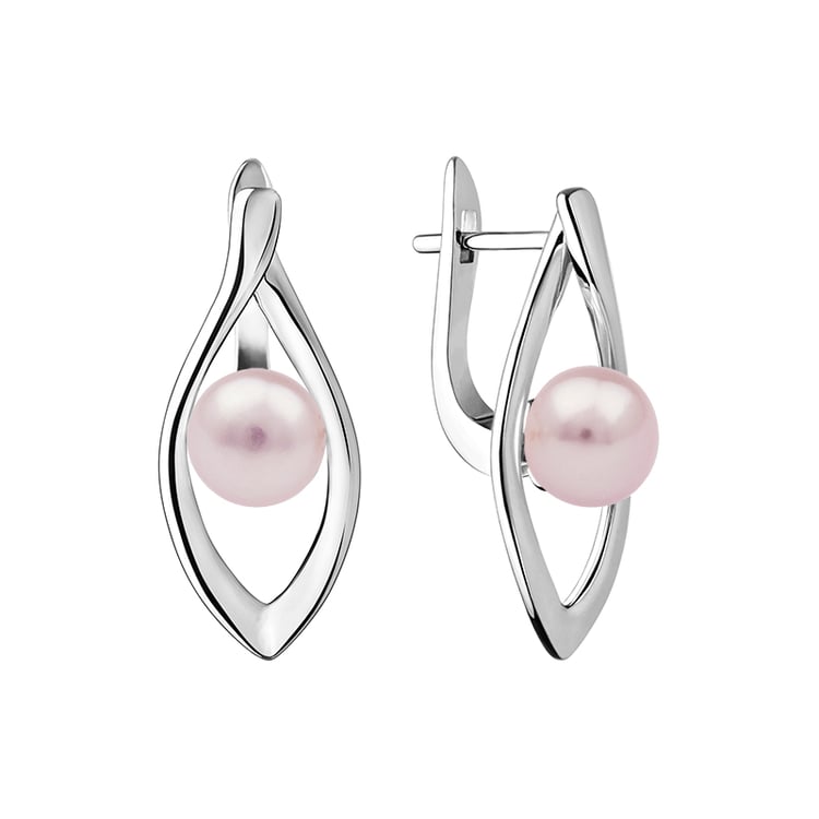 Náušnice s levandulovými perlami