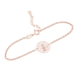 Stříbrný náramek Malý princ s růží a gravírem