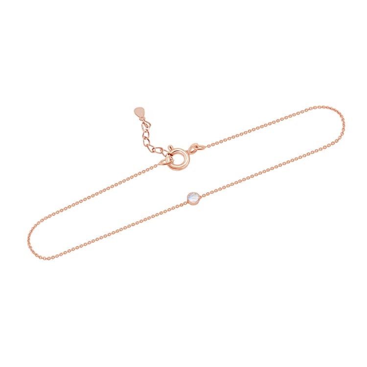 Stříbrný minimalistický náramek s měsíčním kamenem Bonato