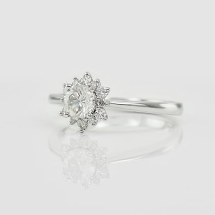 Zásnubní zlatý prsten s diamanty Condeh