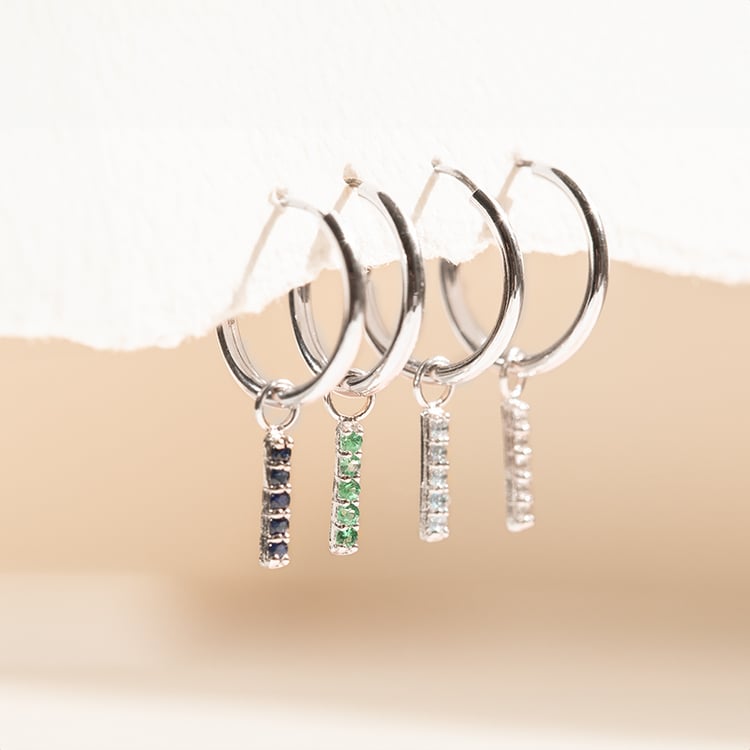 Zlaté visací náušnice se smaragdy Elaine 138267