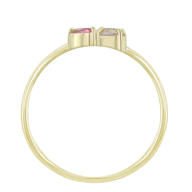 Zlatý prsten s drahokamy 49074