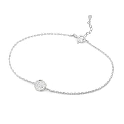 Stříbrný náramek s bílým topazem Arleth