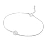 Stříbrný náramek s bílým topazem Arleth