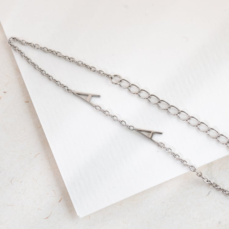 Stříbrný náramek se 2 písmenky podle vaší volby Annika 124525