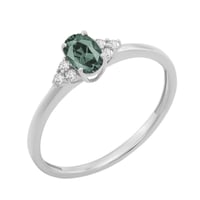 Zásnubní prsten s přírodním alexandritem a diamanty Sheldo