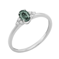 Zásnubní prsten s přírodním alexandritem a diamanty Sheldo