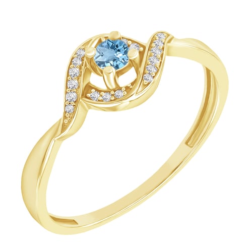 Zásnubní prsten se švýcarským topazem Nurisa