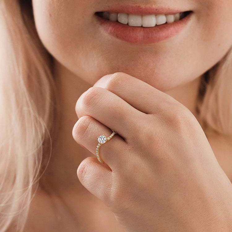 Zásnubní prsten s lab-grown diamantem 155172