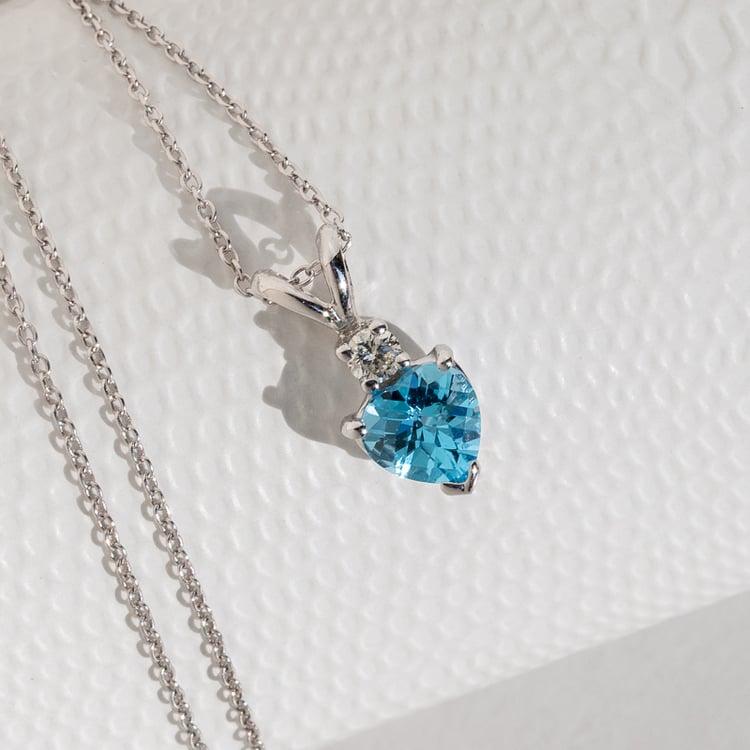 Zlatý přívěsek s topazem a diamantem Dorevie 124371