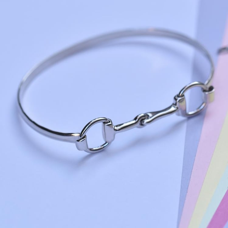 Stříbrný náramek ve tvaru koňského udidla 39943