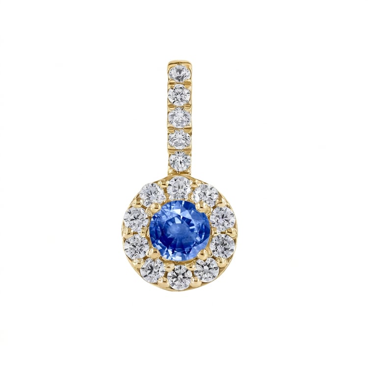 Elegantní přívěsek s modrým safírem a lab-grown diamanty Harvey 169443