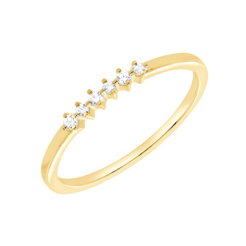 Minimalistický prsten ze zlata s diamanty Casper