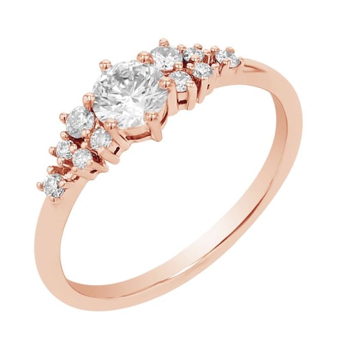 Romantický zásnubní set prstýnků s diamanty Edge