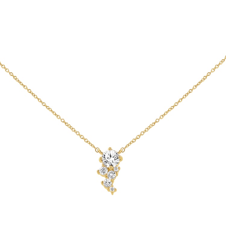 Cluster náhrdelník s lab-grown diamanty Barto