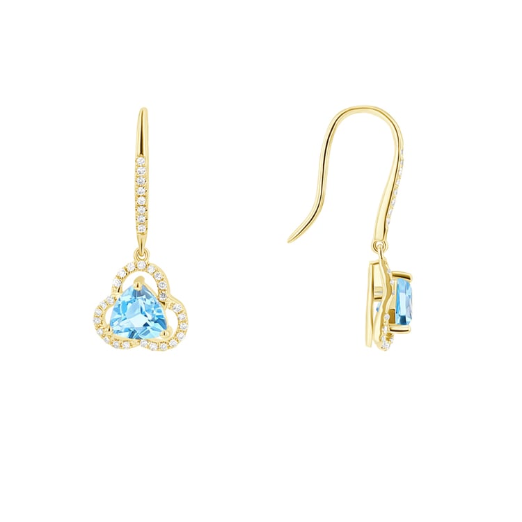 Zlatá topazová souprava šperků s diamanty Danya 115455