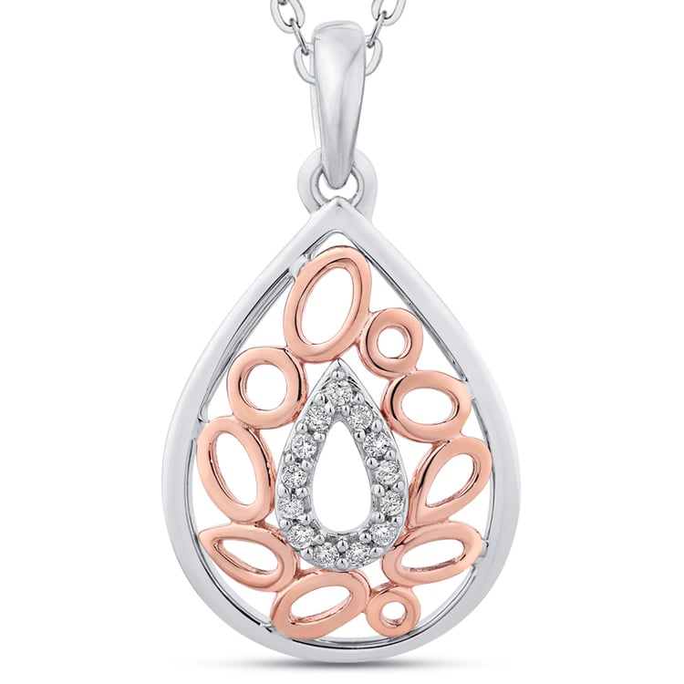 Osobitý diamantový přívěsek z vícebarevného zlata 51676