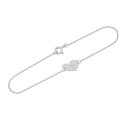 Zlatý srdcový náramek s gravírem a diamantem Nikole