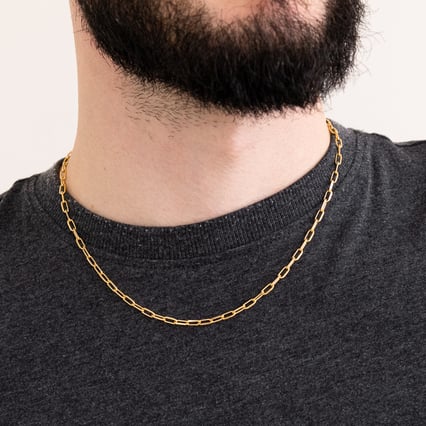 Masivní ankr řetízek 50 cm z 14k zlata