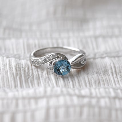 Elegantní stříbrný prsten s 1.00ct topazem Dea