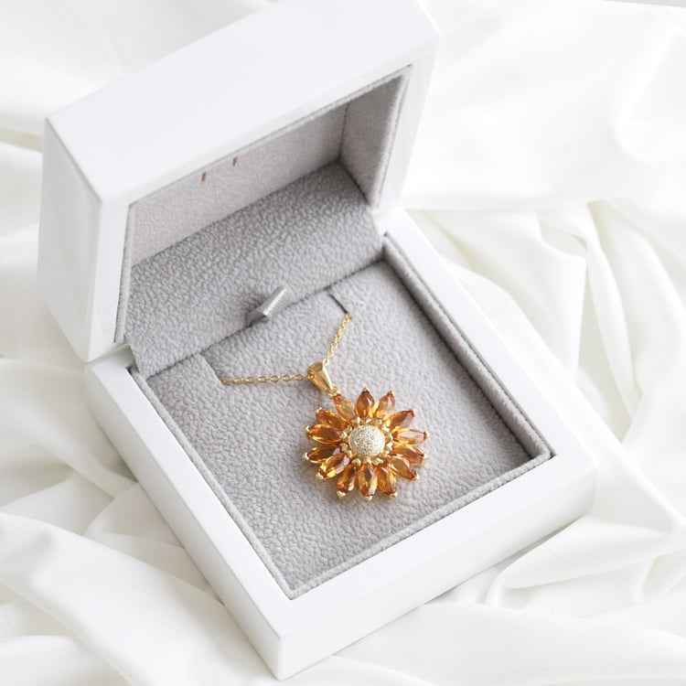 Citrínový náhrdelník ze žlutého zlata 82685