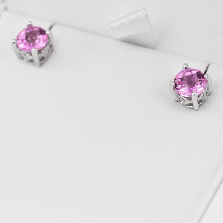 Stříbrné náušnice se safíry 13917