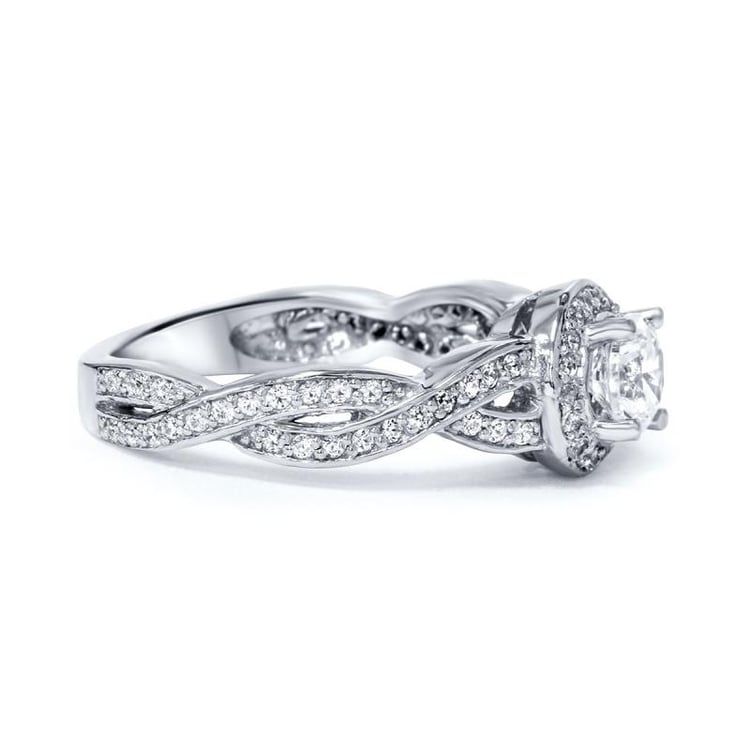 Zásnubní prsten s diamanty z bílého zlata 4467