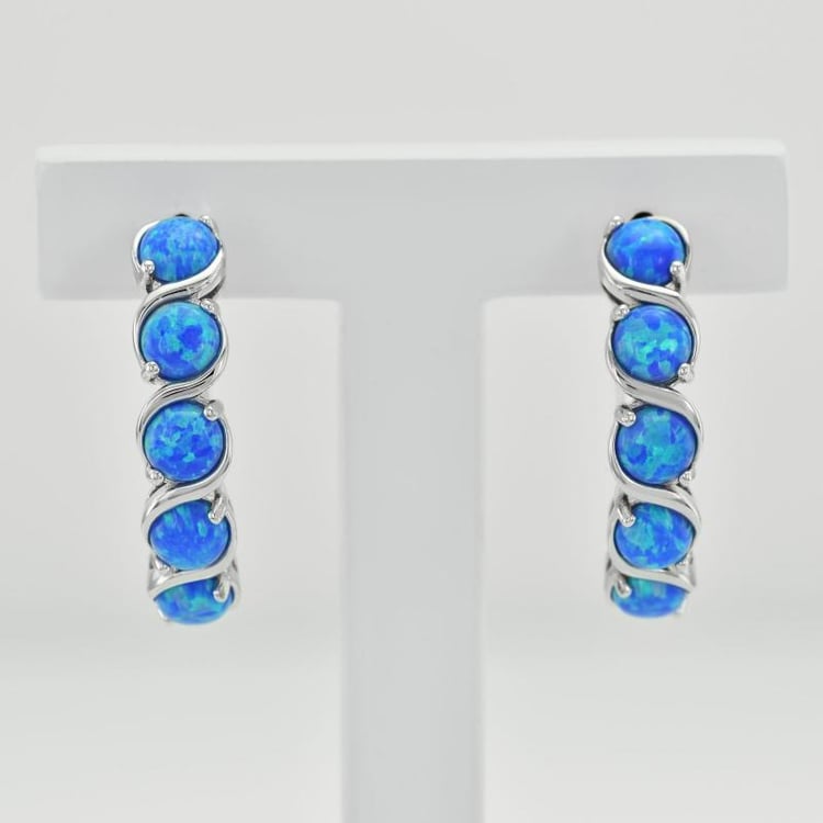 Náušnice s opály 35777