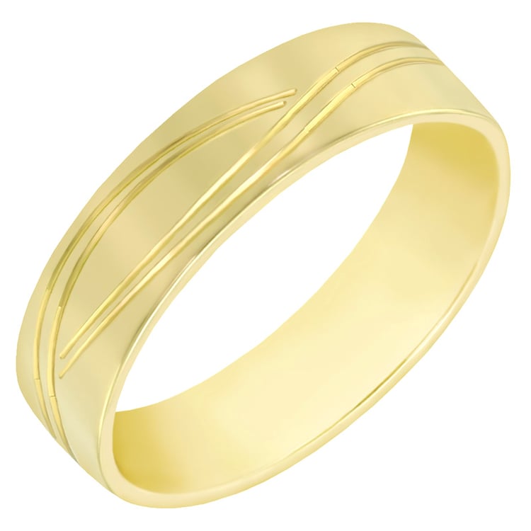 Pánský snubní prsten s reliéfem 60783