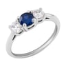 Zásnubní prsten se safírem a diamanty Clark