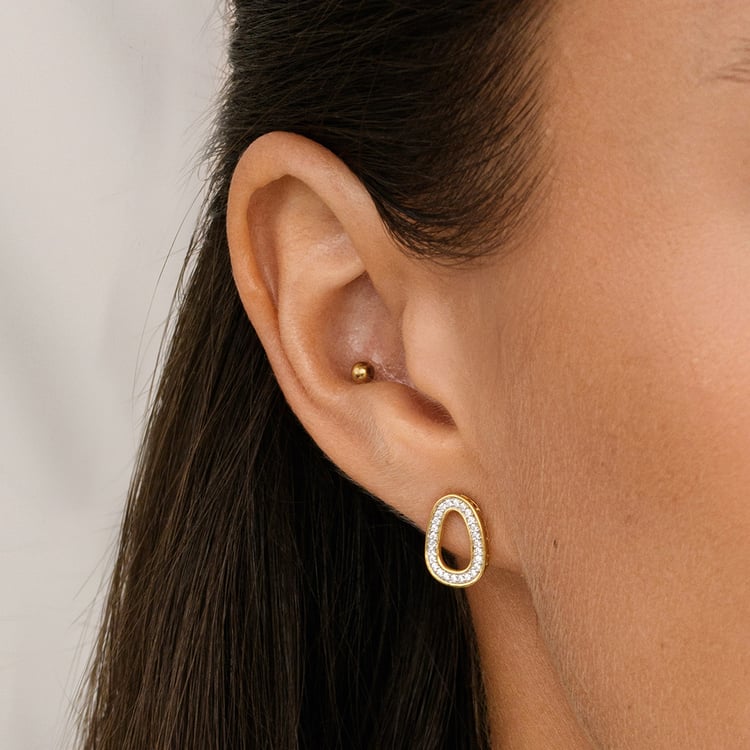 Zlaté náušnice s lab-grown diamanty Joanie 163514