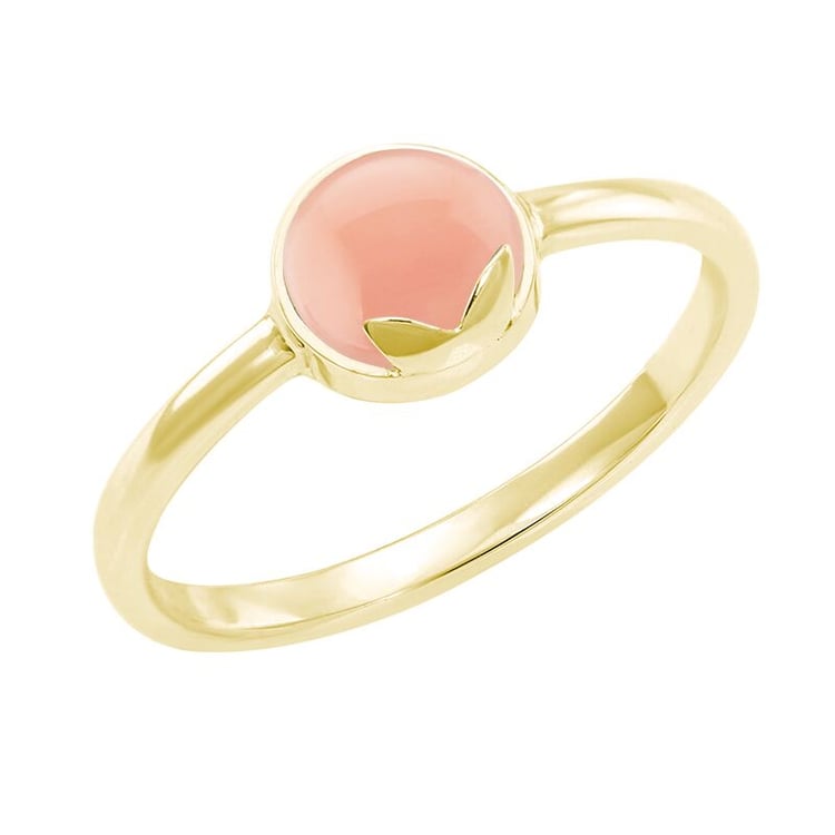 Zlatý prsten s cabochon korálem 44505