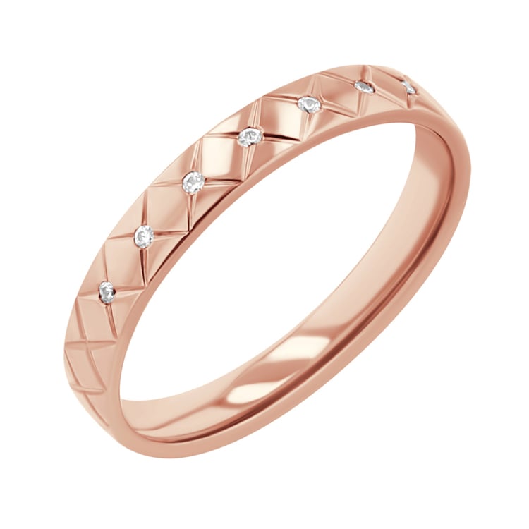 Atypické zlaté snubní prsteny s diamanty Myron 117368