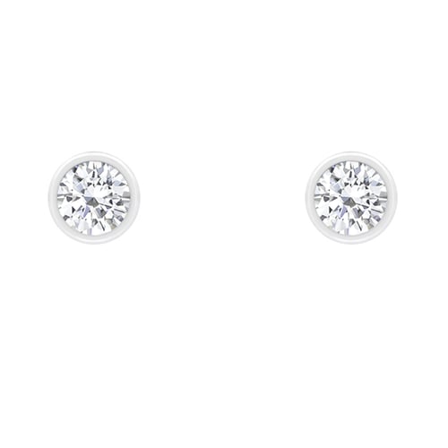 Náušnice s bezel osazenými 0.20 ct diamanty Themisena