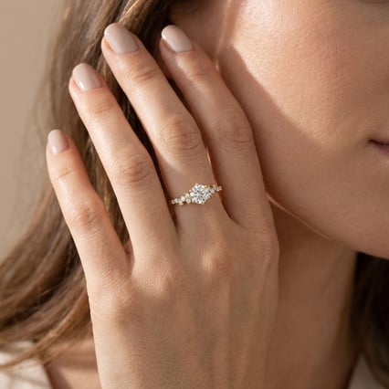 Rozvodový prsten s lab-grown diamanty Carina